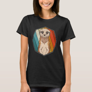 Retro Meerkat Afrika Safari Zoo Dier Meerkat T-shirt