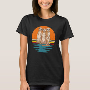 Retro Meerkats Afrika Safari Dier Meerkat T-shirt