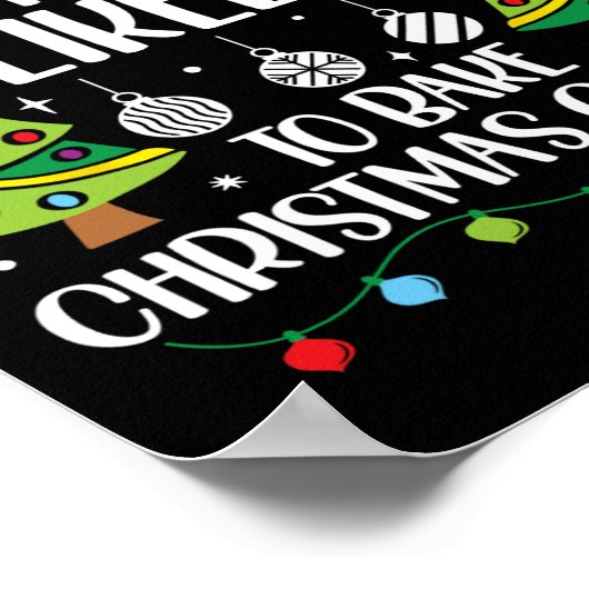 Retro meest waarschijnlijk om te bakken Kerstmis k Poster (Hoek)