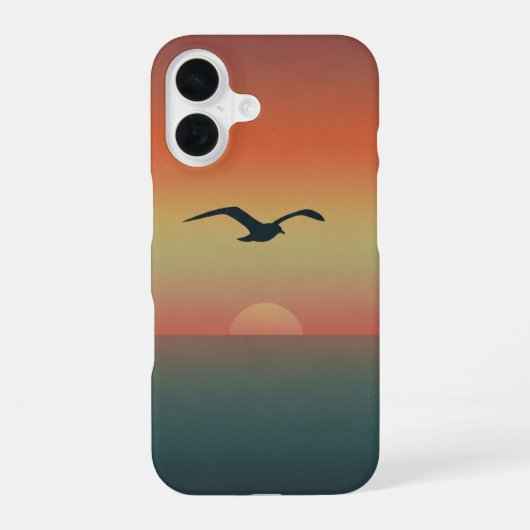 Retro Meeuw iPhone 16 Hoesje (Achterkant)