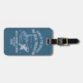 Retro  Mega Shark Florida Poster Bagagelabel (Voorkant horizontaal)