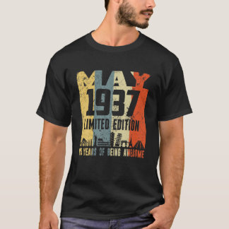 Retro mei 1937 Grappig 85e verjaardag T-shirt