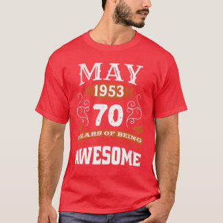 Retro mei 1953 70 jaar oude geboorte fantastische  t-shirt