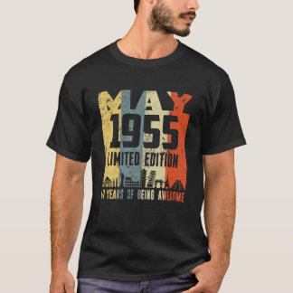Retro mei 1955 Grappig 67e Verjaardag T-shirt