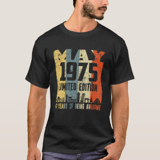 Retro mei 1975 Grappige 47ste verjaardag T-shirt