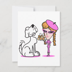 retro meisje en huisdier hond