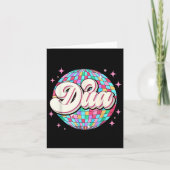 Retro Meisje Groovy Dua Voornaam D T-shirt 80, 90' Kaart (Voorkant)