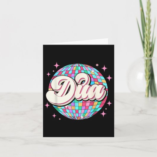 Retro Meisje Groovy Dua Voornaam D T-shirt 80, 90' Kaart (Voorkant)