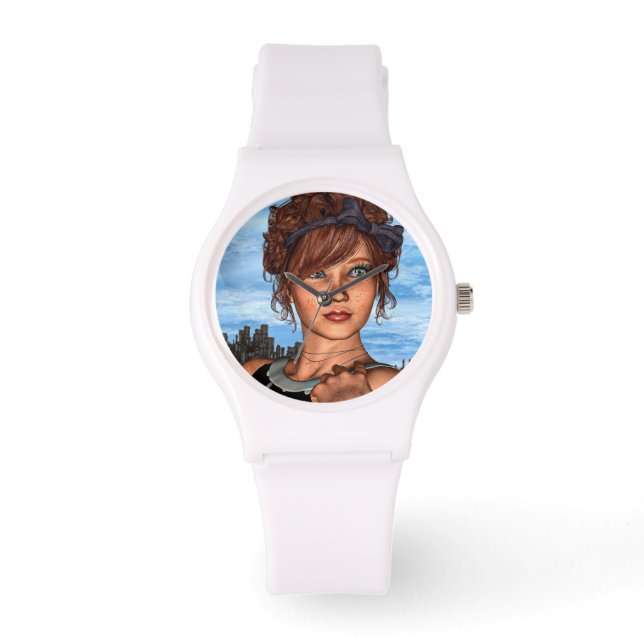 Retro Meisje Horloge (Voorkant)