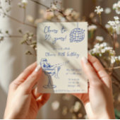 Retro Meisje in Marg Verjaardagsfeestuitnodiging Kaart