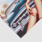 Retro Meisje Klassieke Pin Up Tissuepapier (Detail)