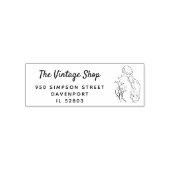 Retro Meisje  Kleding Winkel Retouradres Zelfinktende Stempel (Design)