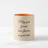 Retro Meisje met Bloemen in haar haar Mok (Midden)