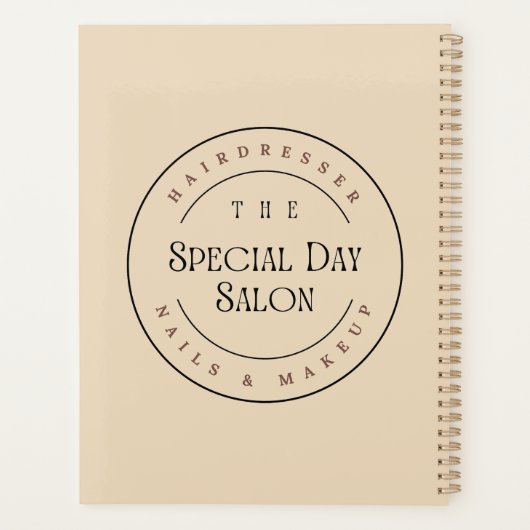 Retro Meisje met bloemen in haar haar - Zakelijk Planner (Achterkant)