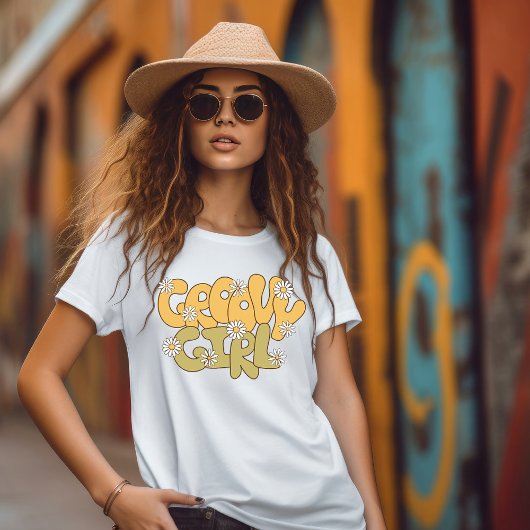 Retro Meisje Retro Daisy T-shirt