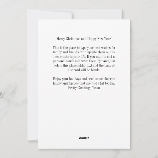 Retro Meisje Rode Jurk Decoreren Kerstboom Feestdagenkaart (Achterkant)