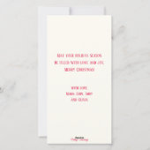  Retro Meisje Schaatser Aangepaste Kerstmis Feestdagenkaart (Achterkant)