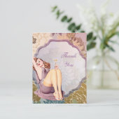 retro meisje Vrijgezellenfeest Tea Party dank u Briefkaart (Staand voorkant)
