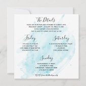 Retro Meisjes Bachelorette Strand Weekend Kaart (Achterkant)