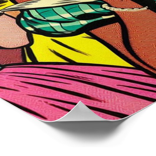 Retro Meisjes Comics Poster (Hoek)