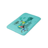 Retro Meisjes Nacht In Bad Mat (Gekanteld)