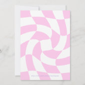 Retro Meisjes Slaap Feestje Kaart (Achterkant)