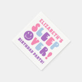 Retro Meisjes Slaap Over Party Servet (Hoek)