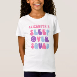 Retro Meisjes Slaap Over Squad Verjaardagsfeest T-shirt