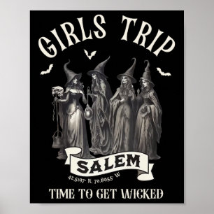 Retro Meisjes Trip Salem 1692 Ze Mist Een Heks Poster