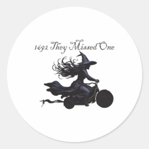 Retro Meisjes Trip Salem 1692 Ze Mist Een Heks Ronde Sticker