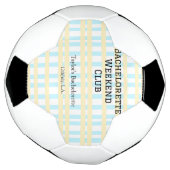 RETRO MEISJES WEEKEND CLUB BLAUW GEEL DATUM VOETBAL (Gedraaid)
