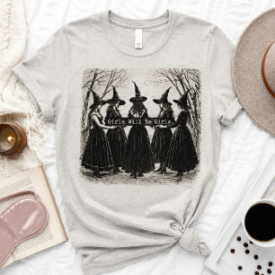 Retro Meisjes Willen Meisjes Heksen Shirt Grappi