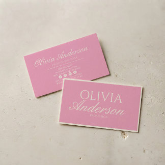 Retro Meisjesachtig Roze Luxe Vintage Oud Geld Lux Visitekaartje