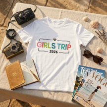 Retro Meisjesreis 2026 Matching Vakantie T-shirt