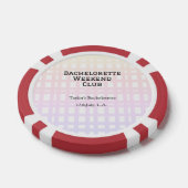 RETRO MEISJESUITGAANSWEEKEND CLUB ROZE ORANJE DATU POKER CHIPS (Enkel)