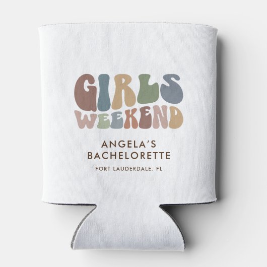 Retro Meisjesweekend Bruid Vrijgezellenfeest Blikjeskoeler (Achterkant)