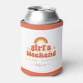 Retro Meisjesweekend Persoonlijke Bruidsfeest Favo Blikjeskoeler (Blikje Voorkant)