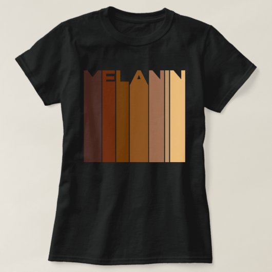 Retro Melanin Black History-maand T-shirt (Design voorkant)