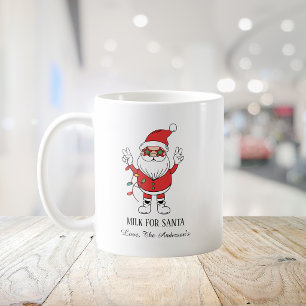 Retro Melk Voor Kerstman Rood Kerstmis Koffiemok