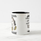 Retro Memaw T-shirts en cadeaus Tweekleurige Koffiemok (Center)