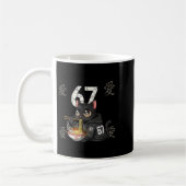 Retro Meme 67 Six Seven 6 7 Cat Ramen Japanese Kaw Koffiemok (Links)