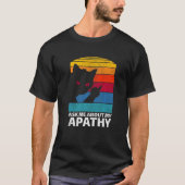 Retro  Meme Middle Finger Cat mam Papa Apath T-shirt (Voorkant)