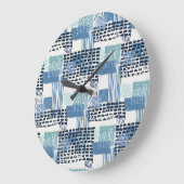 Retro Memphis Doodle Naadloos Patroon Grote Klok (Hoek)