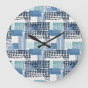 Retro Memphis Doodle Naadloos Patroon Grote Klok