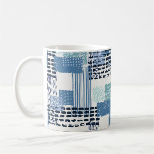 Retro Memphis Doodle Naadloos Patroon Koffiemok