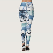 Retro Memphis Doodle Naadloos Patroon Leggings (Achterkant)