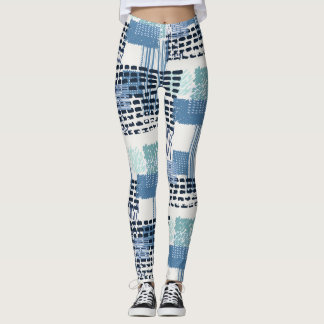 Retro Memphis Doodle Naadloos Patroon Leggings