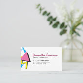 Retro Memphis Geïnspireerd Patroonsysteem Visiteka Visitekaartje (Staand voorkant)