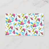 Retro Memphis Geïnspireerd Patroonsysteem Visiteka Visitekaartje (Achterkant)