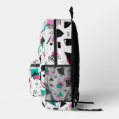 Retro Memphis Geometric Pattern Bedrukte Rugzak (Rechts)